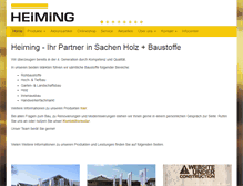 Tablet Screenshot of heiming-baustoffe.de